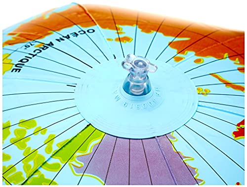 WDK Partner Caly Sarl – 019F – aufblasbarer Globus – Größe 50 cm