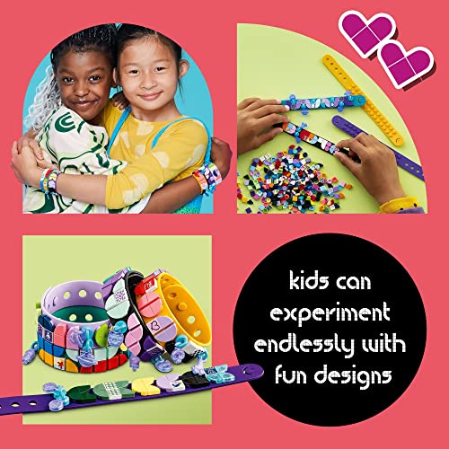 Image of LEGO 41807 Dots Bracelet Design Creative Set, 5-in-1 DIY Jewellery Craft Set with Mosaic Stones in Cosmic and Summer Colours for Friendship Bracelets and Accessories for Children