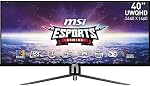 MSI MAG401QR, Moniteur de Jeu de 40 po, 3440 x 1440(UWQHD), IPS, 155Hz, FreeSync Premium, HDR400, HDMI, Displayport, USB C, Inclinaison
