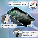 UKON Poignée de téléphone en silicone,2022 Mise à jour 2 PCS Porte-doigts à main réutilisables avec trois bandes de silicone courtes DIY Combinaison pour adapter 4.7"-7" boîtier de téléphone le plus intelligent (Noir+Blue)