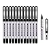 Produktbild Surcotto Tintenroller Stifte schwarz, 0,5mm Tintenschreiber, glatter Kugelschreiber, schnelltrocknend, flüssige Tinte, dokumentenecht, Rollerball Pen für Büro Schule, Schreibset  12 Stück