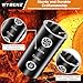 2-IN-1 Flip Lug Nut Extractor Set, 9Pcs Lug Nut Removal Tool, Wheel Lock Removal Kit, 1/2 Inch Drive Lug Nut Remover, 17-27mm Bolt Extractor Socket Set for Stripped, Rounded, Damaged Bolt and Nuts