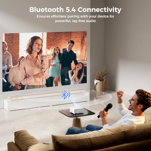 Image of GOODEE Mini Projector with WiFi and Bluetooth - Built-in Apps, 1080P HD Home Theater Compatible with Netflix /YouTube /Prime Video, Short Throw Projectors Support HDMI /Smartphone /Laptop