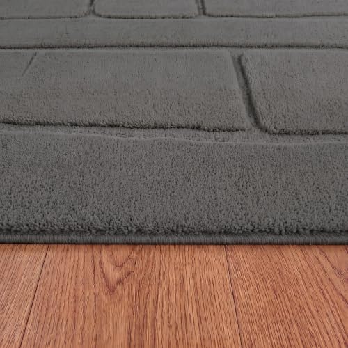 Paco Home Teppich Wohnzimmer Schlafzimmer Hochflor Skandinavisch Boho Optik Geometrisch Abstrakt Einfarbig Flauschig 3D Anthrazit… – Ansicht 2
