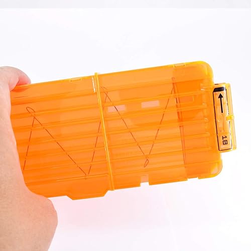 Miniatura 3 de pinzas para cartuchos de carga rápida, 4 unidades, 12 dardos para Nerf n-Strike Elite Blaster (naranja)