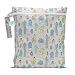 Bumkins Waterproof Wet Bag, Washable, Reusable for Travel, Beach, Pool, Stroller, Diapers, Dirty Gym Clothes, Wet Swimsuits, Toiletries, Electronics, Toys, 12x14 – Cactus