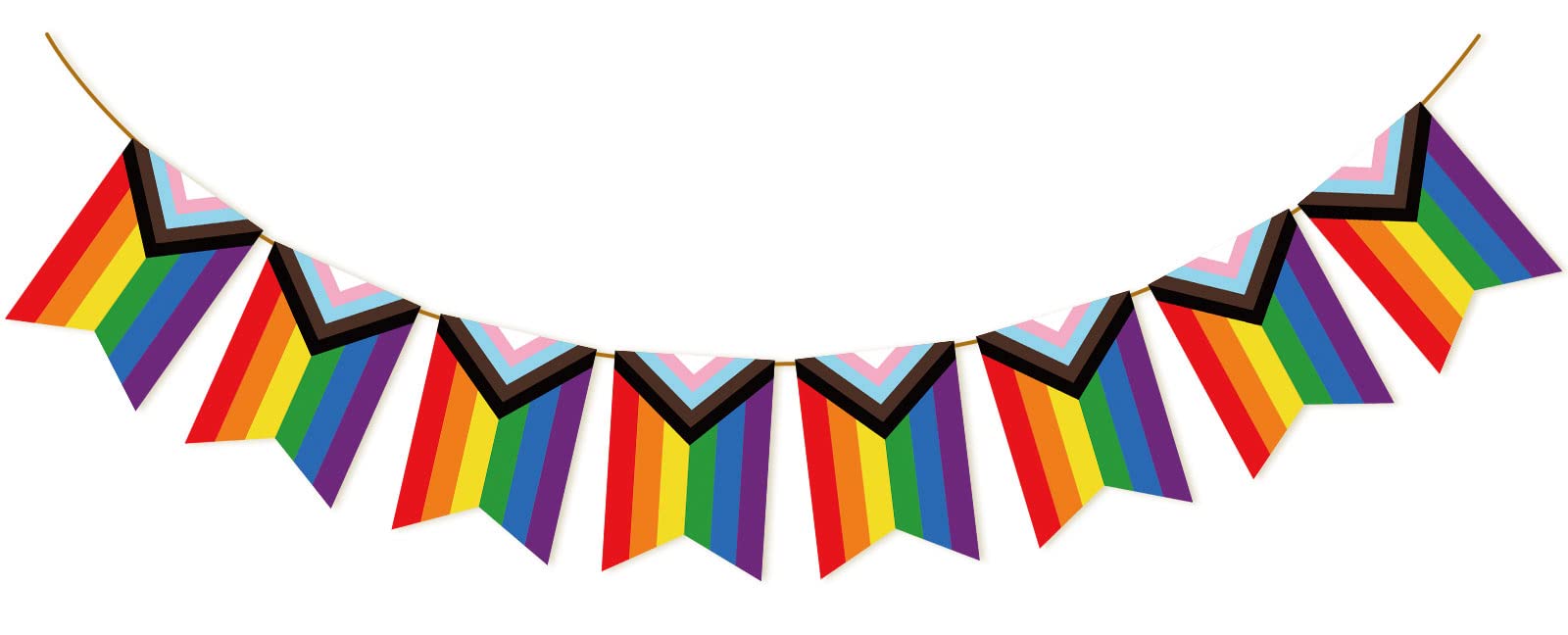 Pride Flag Banner Rainbow String For LGBTQ Party Decoration Bunting ...