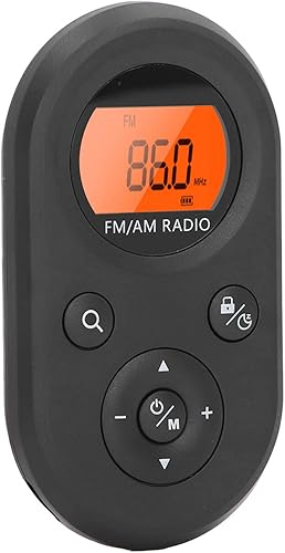 Radio AM FM, mini radio de sintonización digital, radio estéreo portátil con auriculares, 76 a 108 MHz FM 520/522 a 1710 KHz AM para senderismo,