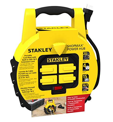 Stanley 33959 Shopmax Power Hub 20-Feet 4-Outlet Cord Reel thumb #2