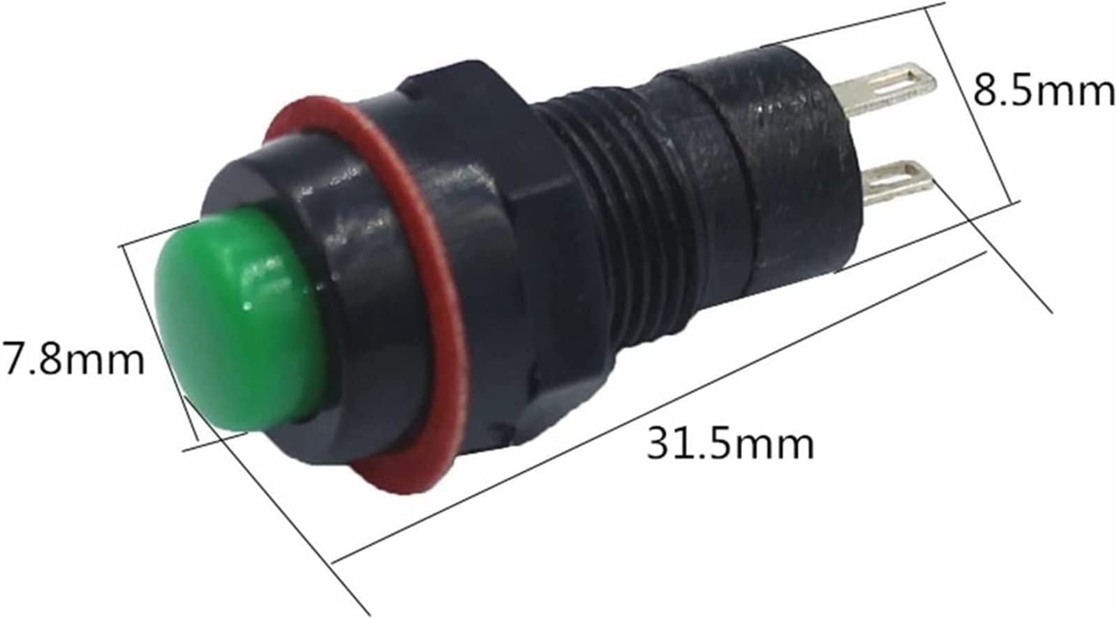 Mikroprzełącznik 100 sztuk DS-213 10 mm okrągły miniaturowy przycisk DS-211 chwilowy okrągły przycisk zasilania (3 UK, chwilowy)