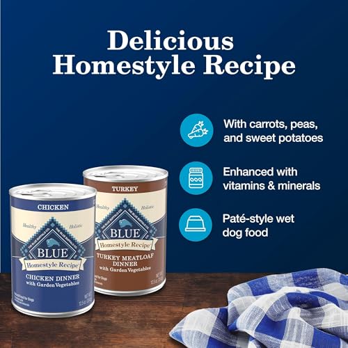 Blue Buffalo Homestyle Recipe Variety Pack Wet Dog Food, 12.5 oz, 6 ct | Chicken & Turkey (3 of Each), No Chicken By-Product, Corn, Wheat, or Soy - image 4
