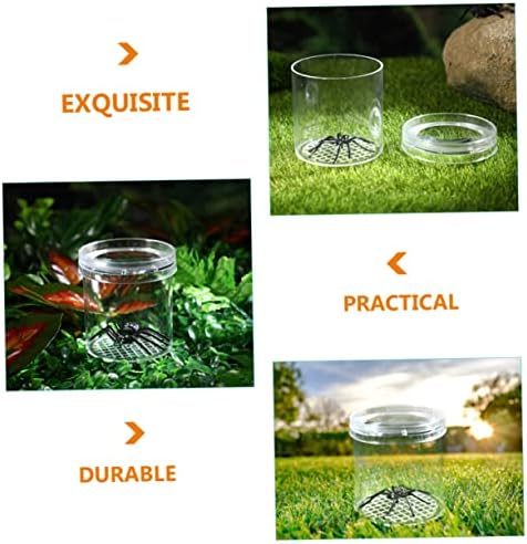 Abaodam 12Pcs Box Rearing Box Clear Container Science Nature Exploration Tools Cage Portable jar 7 516RE7DDaCL. AC