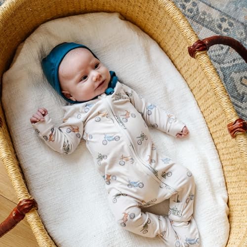 Image of Copper Pearl Zip-Up Footie Baby Pajamas - Soft Newborn Onesies for Boys & Girls, Tag-Free with Two-Way Zipper Baby Sleepers for Newborn - 24 Months, Ryder