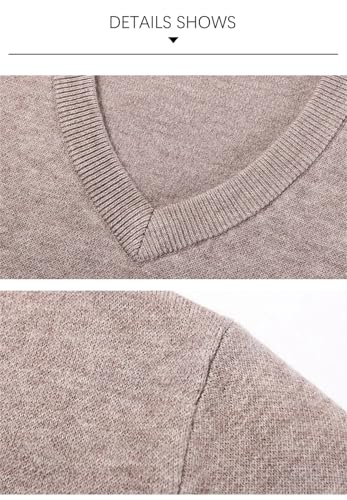 Men Pullovers V Neck Long Sleeved Stretch Sweaters Business Knit Top Men2