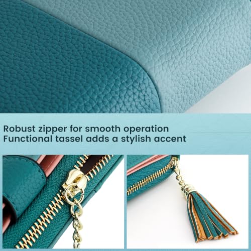 Image of Pomelo Best Wallet for Women Bifold RFID Blocking Multi Card Holder | Large Capacity, 12 Card Slots, Id Window, 3 Compartment, 2 Bill Hoder, Phone Pockets, Zipper Coin Pocket, Soft Leather