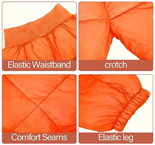 Happy Cherry Baby Boys Girls Two Piece Snowsuit Winter Hooded Puffer Down Jacket and Elastic Waist Snow Pants Sets2