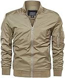 Herren Leichte Übergangsjacke klassische Bomber Jacke Frühling Herbst Fliegerjacke