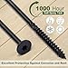 LIONMAX Structural Wood Lag Screws #14 x 3-1/2 Inch, 100-PCS, Heavy Duty Exterior Construction Screw, Rust Resistant Coated for Deck/Timber/Landscape, Flat Head Star Drive, T30 Bit Included, Black