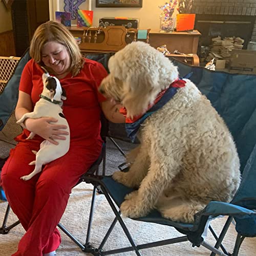 Sunnyfeel Folding Double Camping Chair, Oversized Loveseat Chair, Heavy Duty Portable/Foldable Lawn Chair With Storage For Outside/Outdoor/Travel/Picnic, Fold Up Camp Chairs For Adults 2 People #TOP3