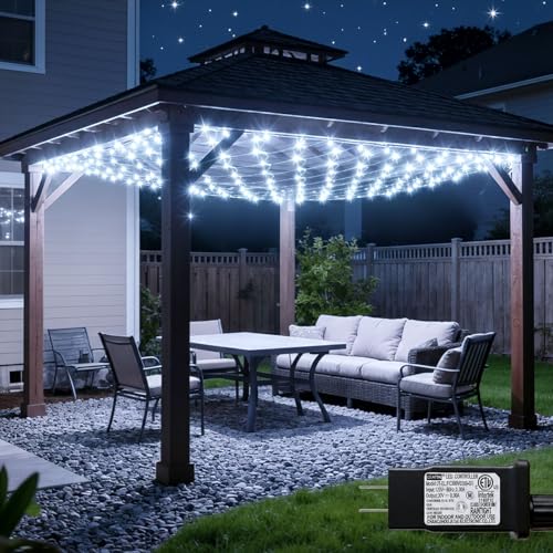 LitHome 10 x 10FT Gazebo Net Lights Outdoor, 280 LED