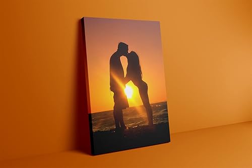 Miniatura 2 de Woaiting Lienzo personalizado con tus propias fotos, decoración de pared para hombres, regalo de novio, marco de lienzo personalizado para