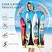 Tirrinia Surf Poncho Changing Towel, Lightweight Surf Hooded Beach Towel Quick Dry, Towel Hoodie for Surfing Swimming Diving Men Women Teens Gift Surfboard