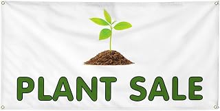 Vinyl Banner Multiple Sizes Plant Sale C Outdoor Advertising Printing Business Outdoor Weatherproof Industrial Yard Signs 4 Grommets 24x36Inches