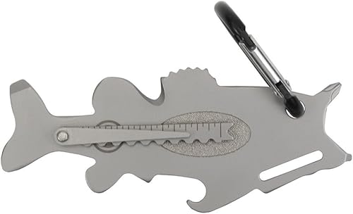 UST Tool-a-Long Mosquetón multiherramienta con construcción duradera y compacta de acero inoxidable para caminatas, kayak, campamentos, viajes y