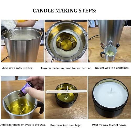 HDaspijh Derretidor de cera grande para fabricação de velas, panela elétrica de derretimento de cera