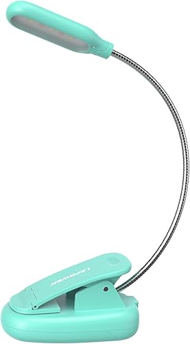 LEPOWER Luz de libro con clip, luz de lectura, luz de clip con 5 LED para el cuidado de los ojos, 3 colores cambiables, lámpara de lectura portátil,