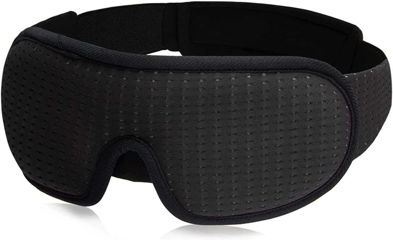 Oddychająca sportowa siatka 3D pianka z pamięcią kształtu 100% zaciemnienie maska na oczy do snu | naturalna ultramiękka tkanina zapewniająca dobry sen | idealna do podróży do spania na zmianie pracy i drzemki