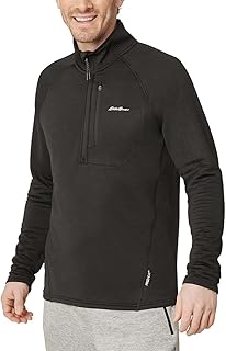 Quarter Zip Pullover Men, Fleece Jacket Men, Grid Fleece Mens Pullover, Mens Shirts Jacket with Chest Pocket