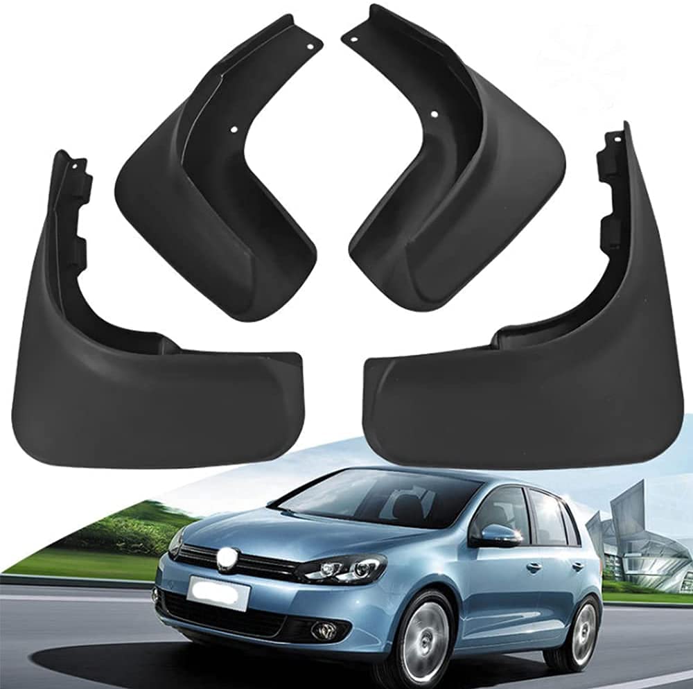 prelikes 4Pcs Car Rubber Mud Flaps for Golf 6 MK6 GTI 2004-2013, Front Rear Durable Protection Splash Guards Wheel Styling Accessories