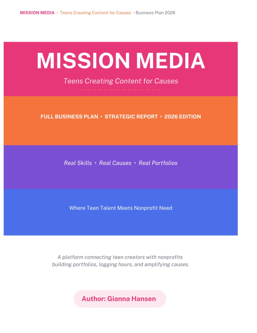 Mission Media: Teens Creating Content for Causes