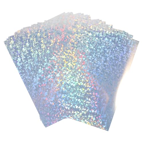 Pegatinas holográficas impermeables BESTYASH A4 de vinilo brillante para laminación 20 hojas