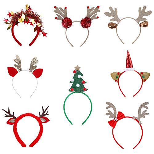 alloween Headband & Christmas Headband, Halloween Pumpkin Spider Headbands, Christmas Reindeer Xmas Tree Hair Hoop, Party Supplies