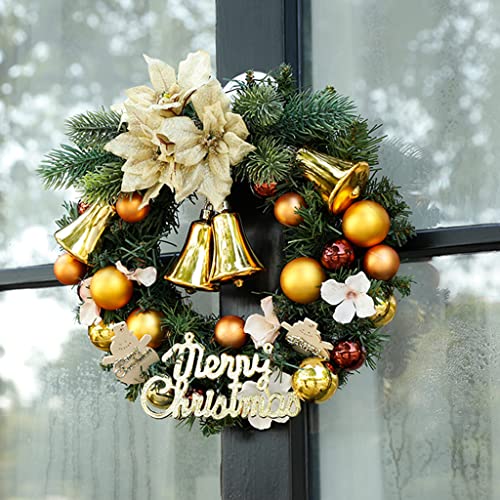 Couronne de Noël rustique faite main pour porte 32cm