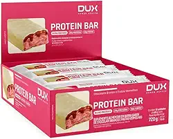 PROTEIN BAR - 12 UNIDADES Sabor Chocolate Branco e Frutas Vermelhas