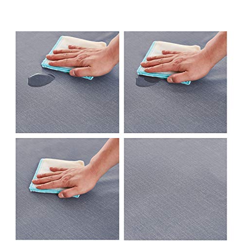 Image of NLMUVW 54 Inch Square Vinyl Tablecloth Heavy Duty, Small PVC Table Cloth Waterproof Wipe Clean Table Cover for Kitchen Dining Picnic, 54 x 54 inch, Dark Grey