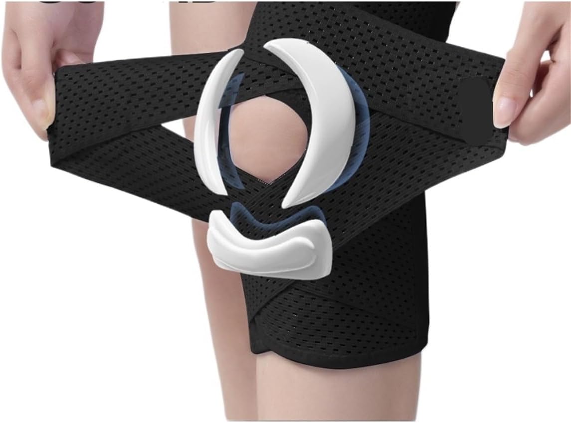 2pcs Sports Kneepad Pressurized Elastic Knee Pads Knee Support Fitness Gear Non-Slip for Volleyball Football Dance Yoga Tennis Running