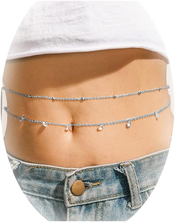 Waist Beads for Women African Belly Chain Layered Beach Waist Beads Chain Summer Body Accessories Bikini Jewelry for Women