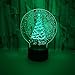 Produktbild ZKLT 3D Night Light Christmas Tree LED Visual Colorful Night Light