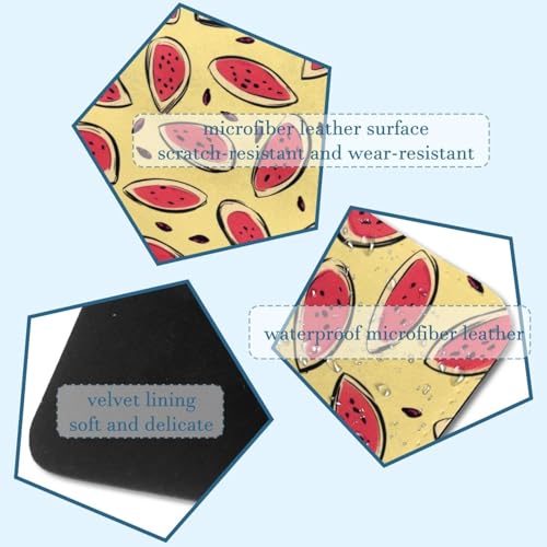 Housse ordinateur portable 13,8 x 10,2 jaune pastèque doublure celvet