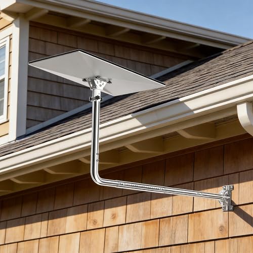 Fixation d'antenne extensible et inclinable pour mur et long avant-toit