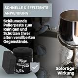 Hagerty 2 x Silver & Multimetal pianka do czyszczenia piany, po 185 g, skuteczna pasta pielęgnacyjna do srebra, metalu, cyny, stali nierdzewnej, chromu, środek czyszczący do odnowionego połysku, w