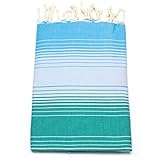 ✅ BESTE QUALITÄT: 100% reine hochwertige Baumwolle, modern, angenehm und super weich. Unsere Foutas sind sehr dünn, brauchen nur 1/3 des Platzes normaler Frottee Handtücher. Schnell-trocknend - Anti-Bakteriell (Wachstum wird gehemmt).