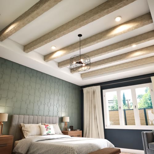 Heritage Timber Salvaged Timber Faux Wood Beam, 3-Sided (U-Beam), 7 1/2"W x 7 1/2"H x 72"L, Vanilla Chai Finish by Ekena Millwork - Image 9