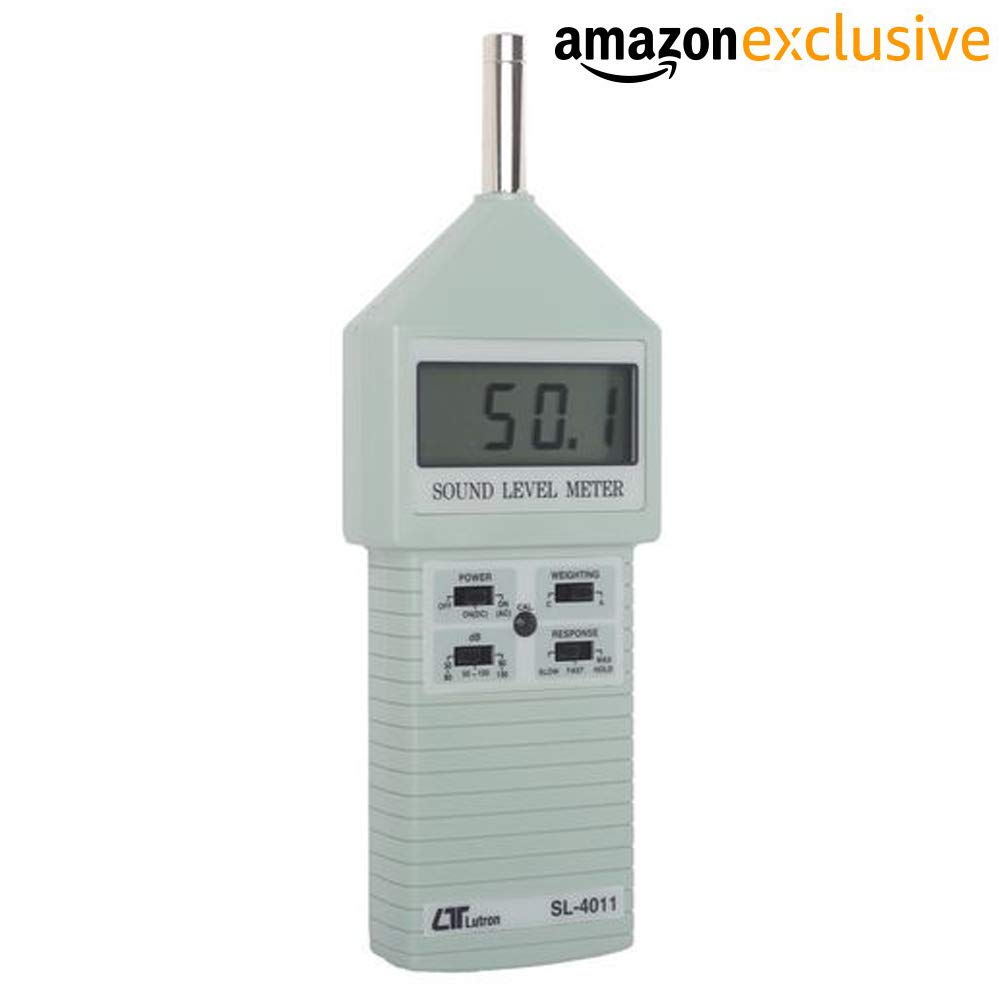 Fonometro (Intervallo: 30–130 dBA) / Fonometro di Classe 2 / Misuratore di rumore con display LCD; Fonometro portatile per uso domestico, industriale ed esterno; Modello: SL-4011