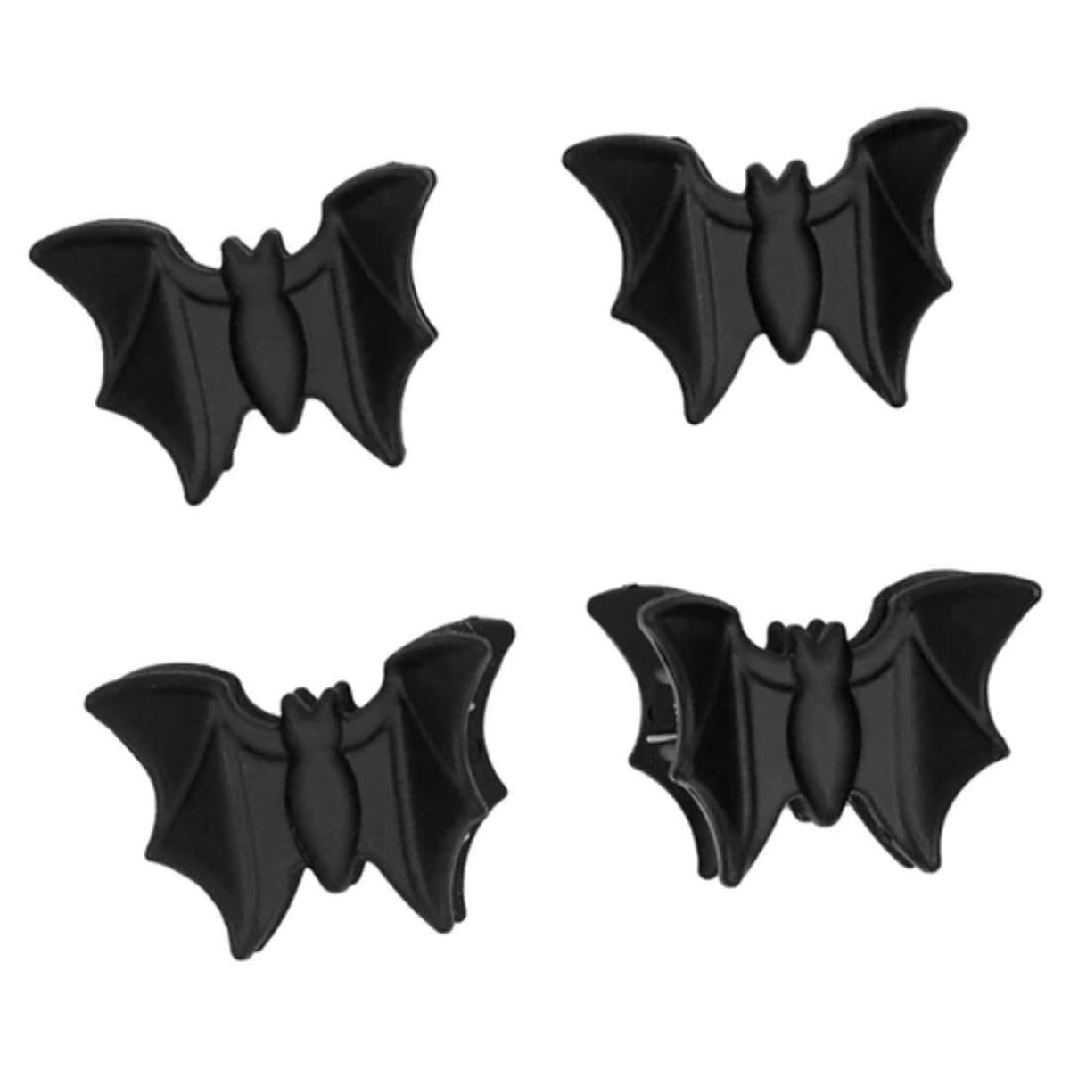 Kreepsville 666 Women's Black Mini Bat Hair Clips Set Of 4 Gothic Psychobilly Punk Halloween