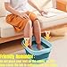 Leemeimei Foot Bath 15L(4 GL) Collapsible Foot Soak Tub with Handle, Foot Spa Bath Massager Foot Soaking for Dry Cracked Feet, Plastic Foot Bucket